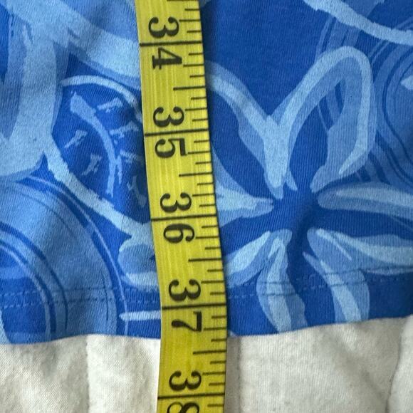 FRESH PRODUCE Womens Dress Small Blue Midi Stretch Knit Summer Beach Resort - Picture 10 of 10